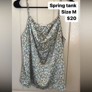 Silk floral tank